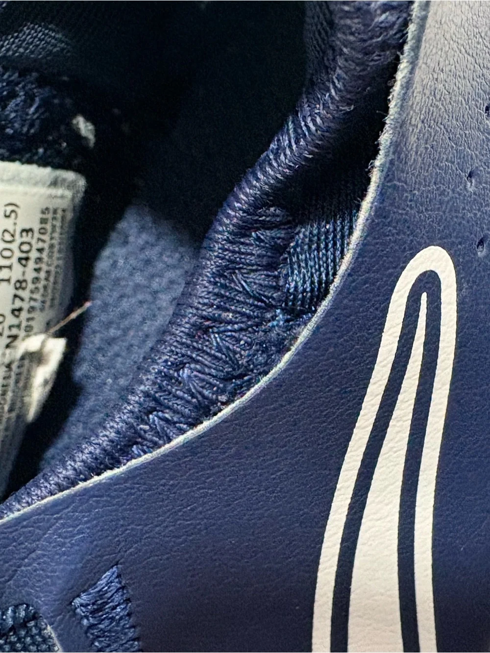 Nike Kids Navy Blue & White Slip-On Sneakers